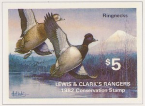 Les Kouba Designed Lewis and Clark Ranger Stamp from 1982